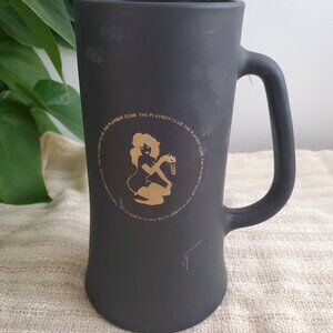 Vintage The Playboy Club Large Matte Black Beer Mug